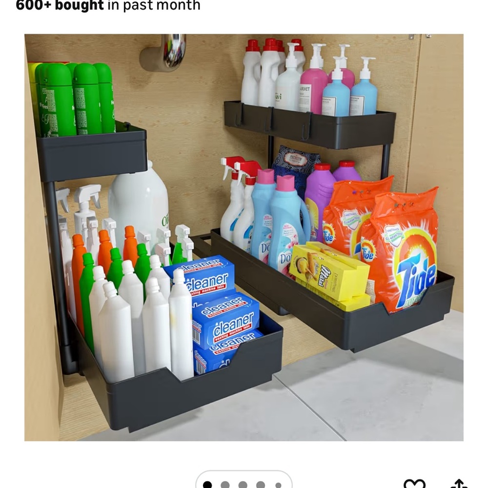 Under Sink Storage Organizer with Sliding Drawers